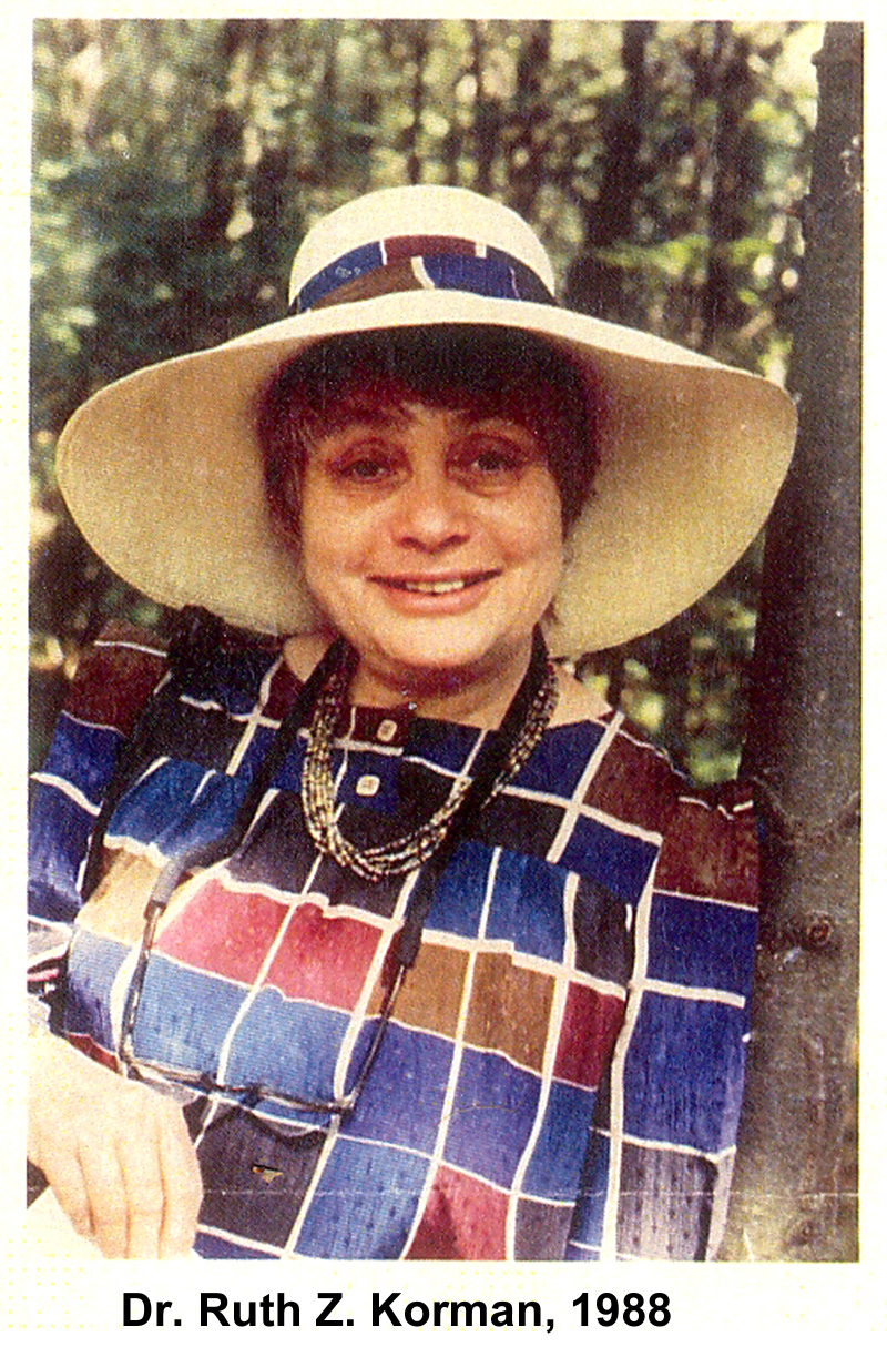 Dr Ruth Z Korman 1988